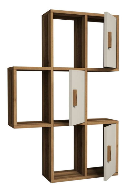 Polička Florian (ořech + krémová)