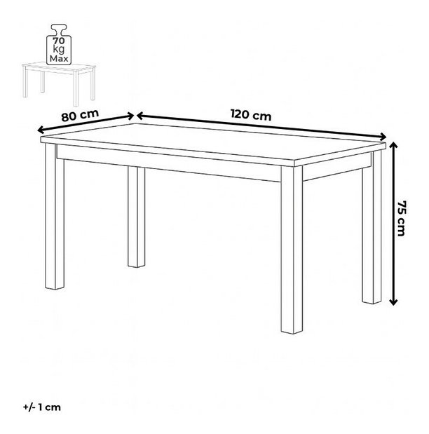 Jídelní stůl Dubblino 120 (přírodní)