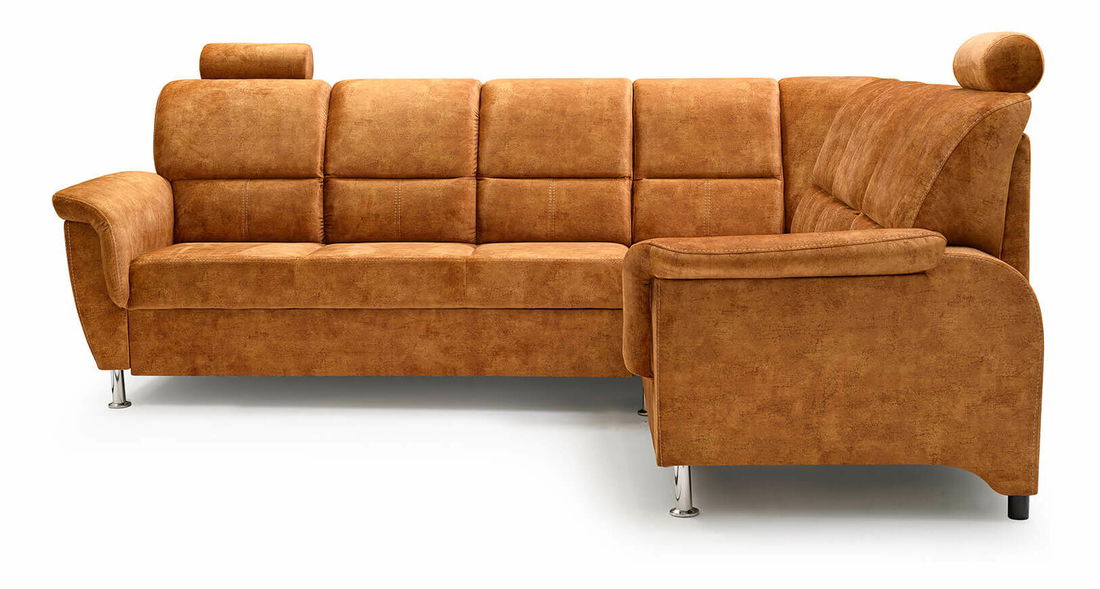 Rohová sedací souprava Dina (hořčicová) (L)