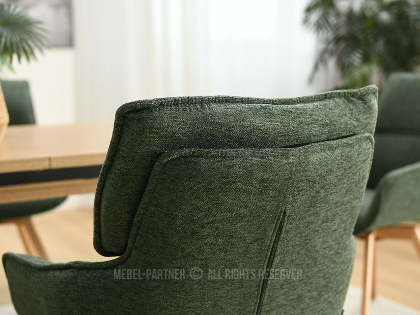 Židle Doris (zelená + dub)