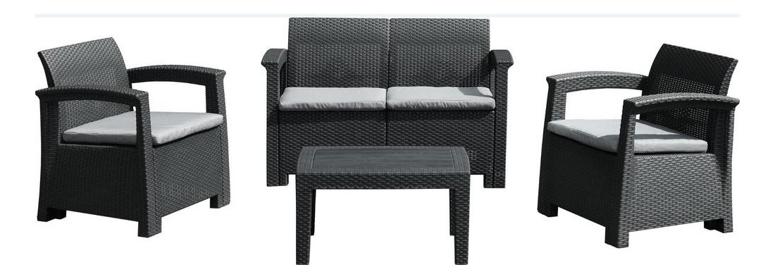 Zahradní set Relaxo (černá)