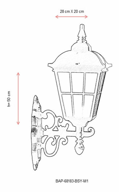Venkovní nástěnné svítidlo Darshan (černá)