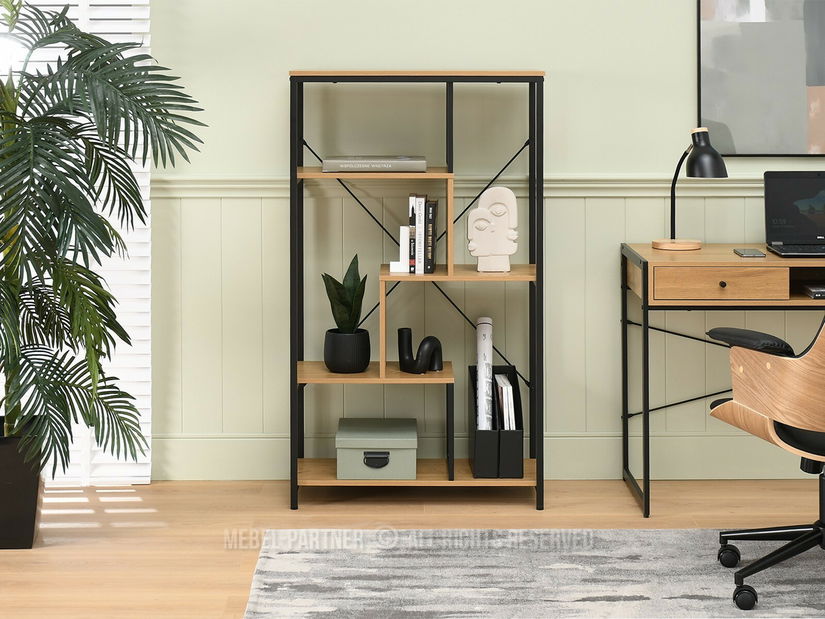 Regál Harp A (dub + černá)