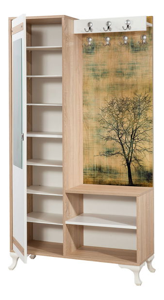 Předsíňová stěna Iris 729 (dub sonoma) (se zrcadlem)