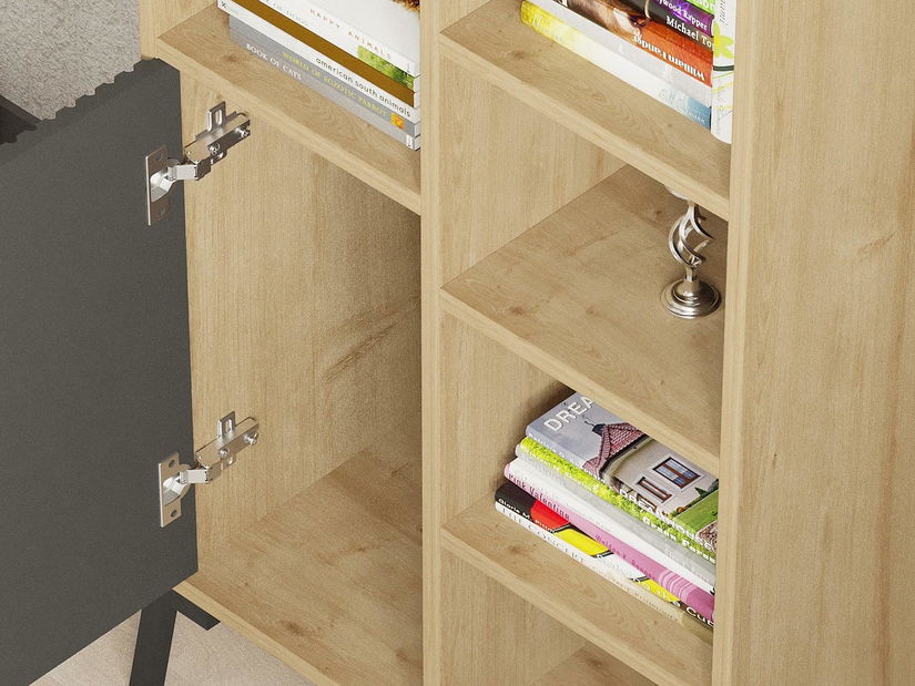 Regál Masiso (dub safírový + antracit)