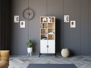 Regál Nolibu (dub safírový + bílá)