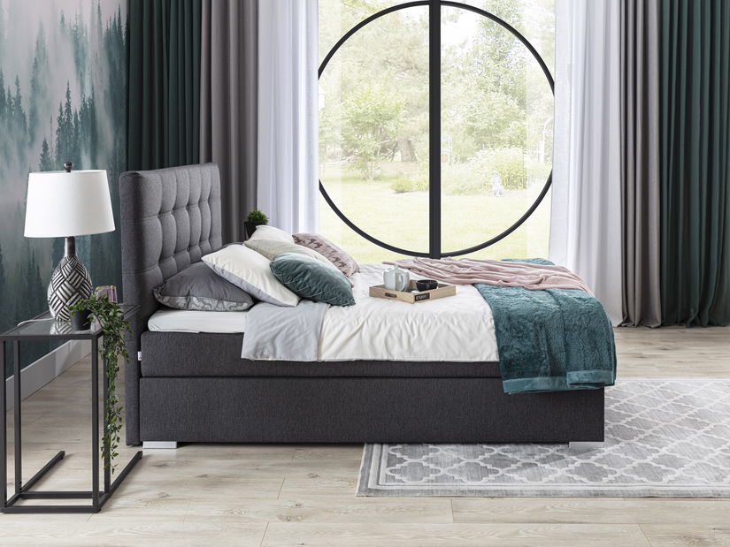 Boxspring postel 160 cm Irma 01 (černá)