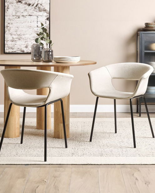 Set 2 ks jídelních židlí Ezra (béžová)