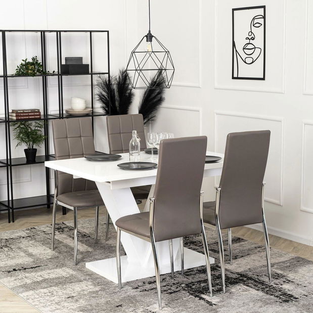 Jídelní židle Marinaleda (šedá ekokůže)