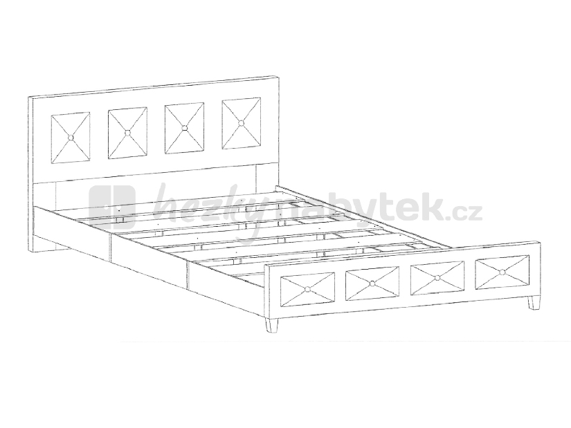 Manželská postel 160 cm Orona (s roštem)