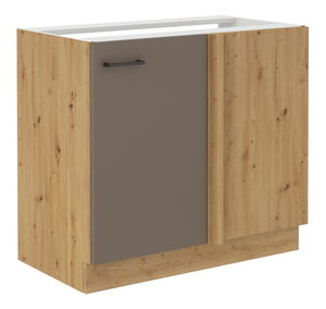Rohová dolní kuchyňská skříňka Barb 105 ND 1F BB (dub artisan + truflová)