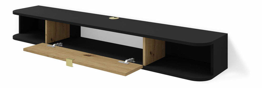 TV stolek/skříňka Ikaro (černá + dub artisan)