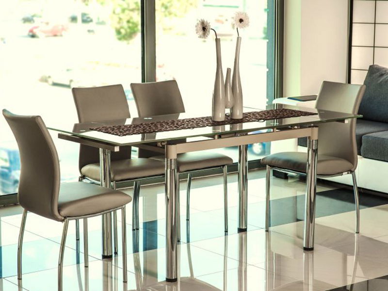 Jídelní stůl Ancha (tmavě béžová) (pro 4 až 6 osob)