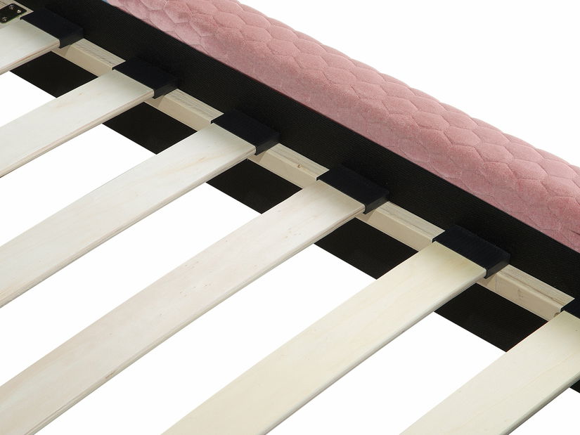 Manželská postel 140 cm BARON (s roštem) (růžová)