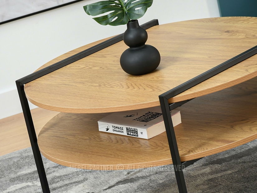 Konferenční stolek Dario (dub + černá)