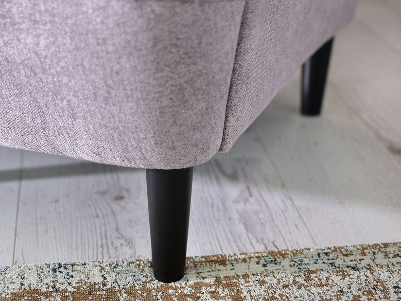 Křeslo ušák Margis (pudrová + ořech)