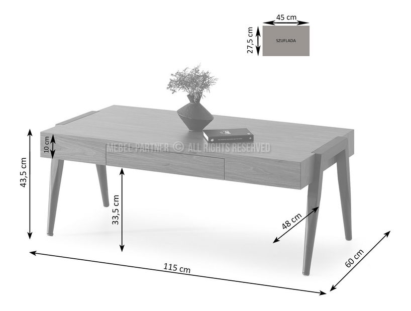 Konferenční stolek Monton (černá)