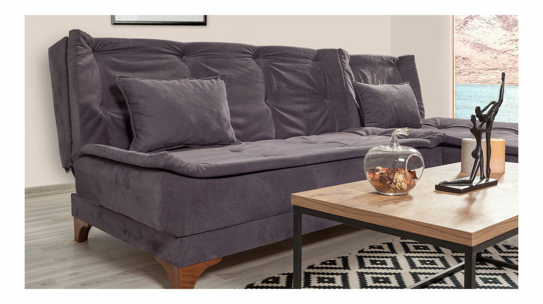 Rohová sedačka Klaudi C (P) (Antracit)