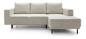 Rohová sedací souprava Rodriguez mini (P) (béžovošedá + černá)