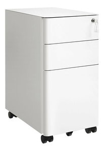 Skříňka na kolečkách Amios (bílá)