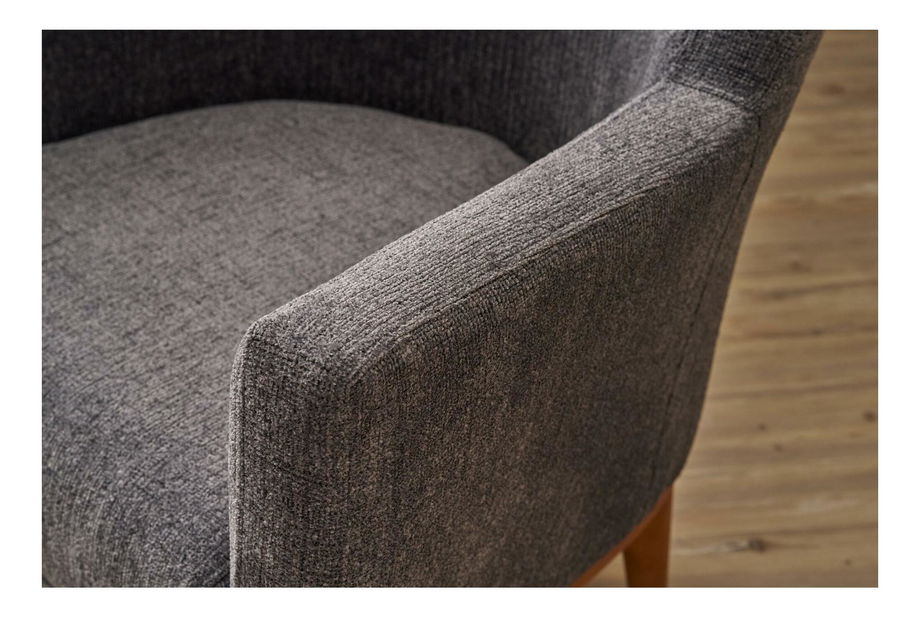 Křeslo Goncoletta (šedá + ořech)