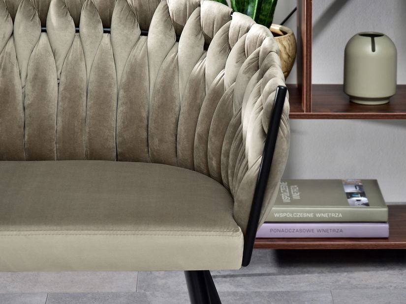 Pohovka dvousedačka Radio (béžová + černá)