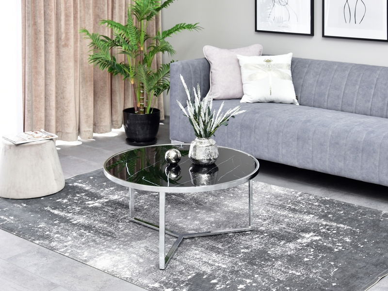 Konferenční stolek Natol (černá + chromová)