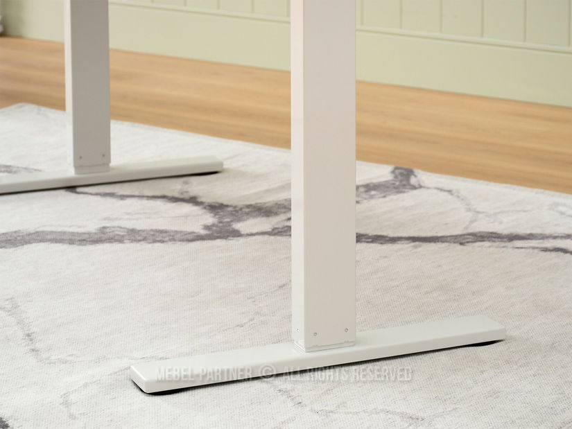 PC stolek Osto 100 (dub bílý + bílá)