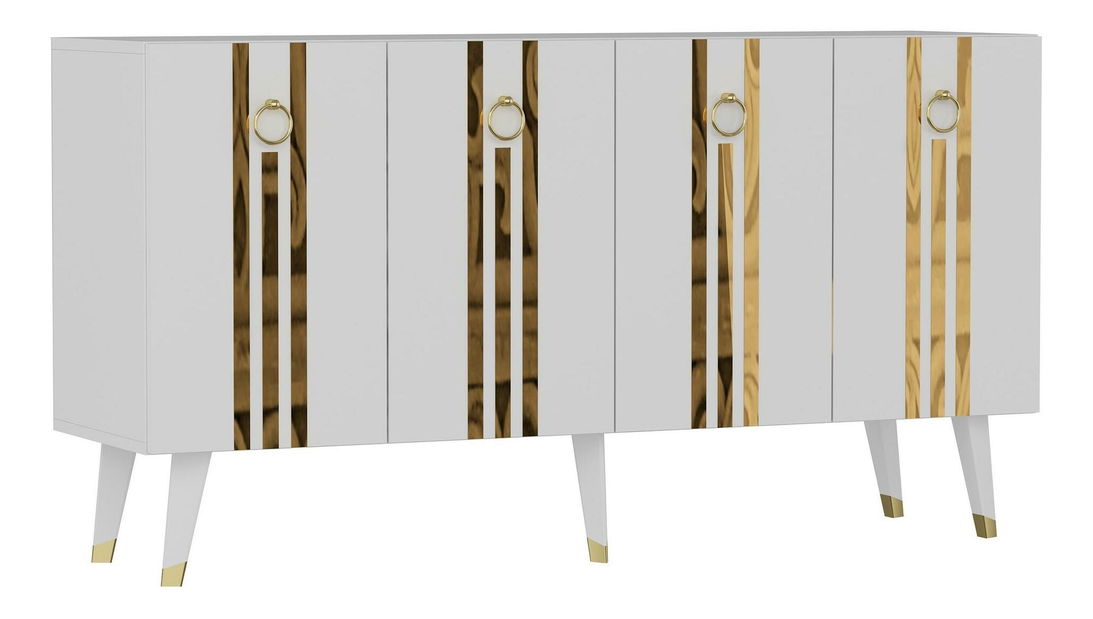 Skříňka Pometu (bílá + zlatá)