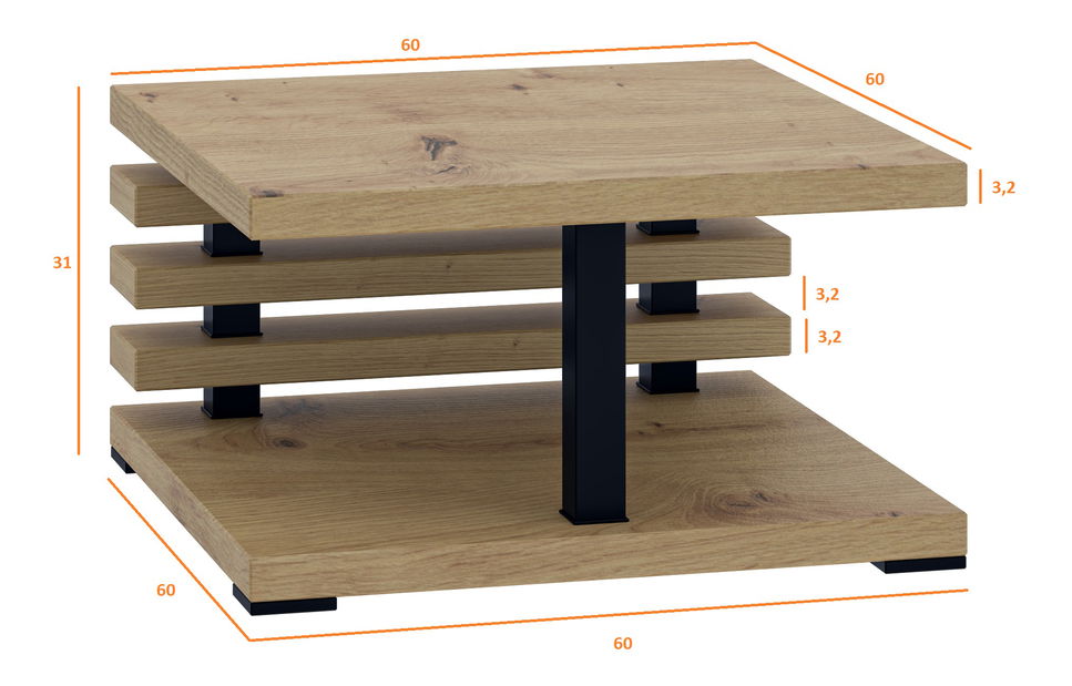 Konferenční stolek Kyram (artisan)