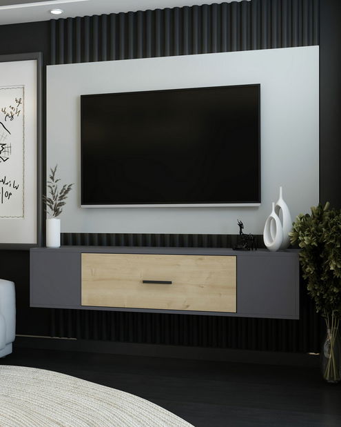 TV stolek/skříňka Kondor (antracit + dub safírový)