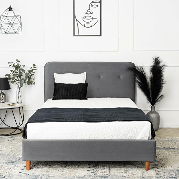 Jednolůžková postel 120 cm Dictador (tmavě šedá) (s roštem)