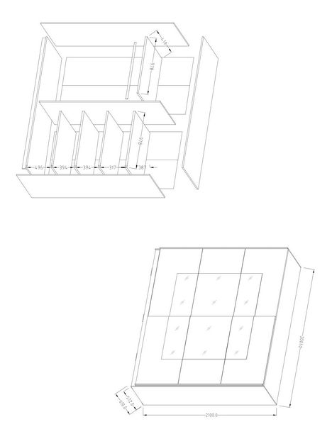 Šatní skříň Benson Typ 57 (černá)