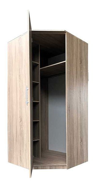 Rohová šatní skříň Svalga (dub sonoma)