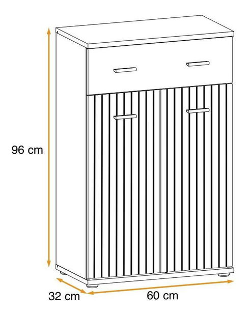 Botník Mablo G (antracit + dub artisan + černá)