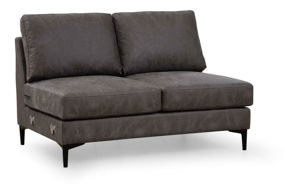 Rohová sedačka U Portobeno 2 (antracit + černá)