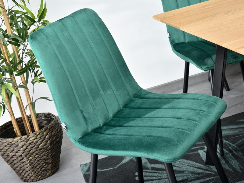 Židle Mia (zelená + zlatá)