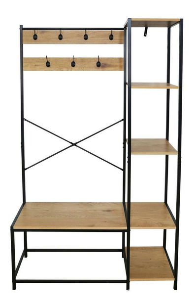 Věšák Bardy (černá + dub)