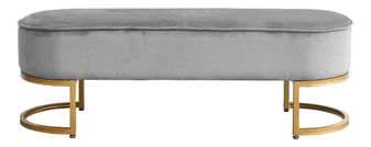 Designová lavice Morila (šedá + zlatá) 