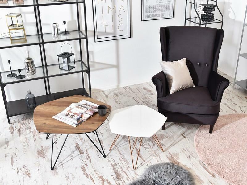 Konferenční stolek Petal Zest Xl (ořech + černá)