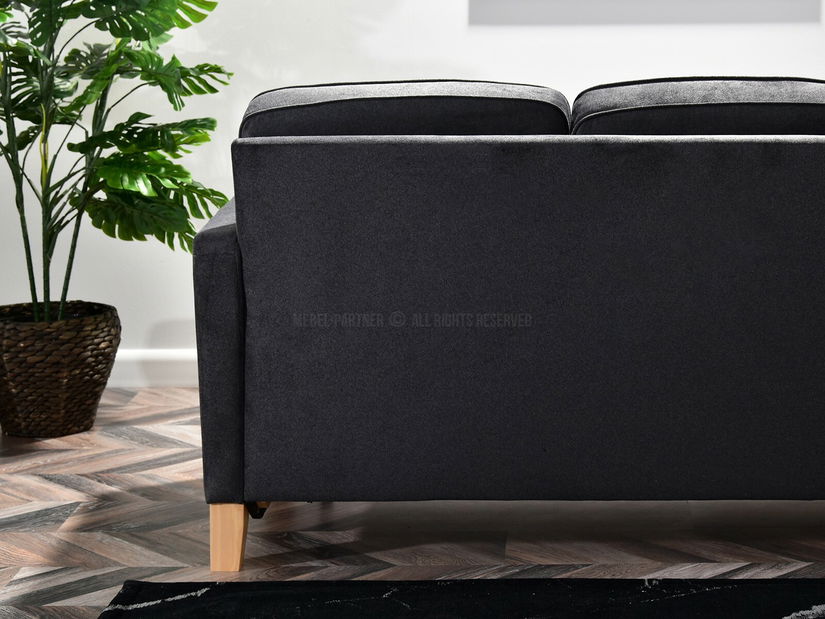 Pohovka trojsedačka Biblioteca (grafitová + dub)