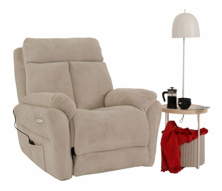 Polohovatelné křeslo Comfie (krémová)