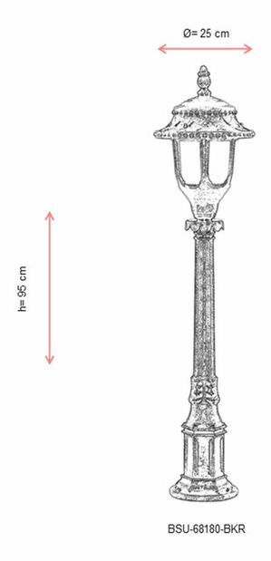 Venkovní podlahové svítidlo Ayisha 1 (hnědá)