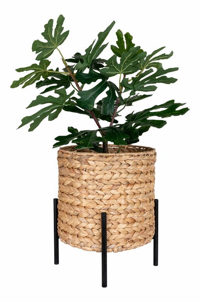 Květináč Aidelia (přírodní + černá)