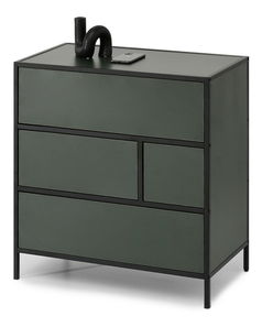 Komoda Soren Kom (zelená + černá)