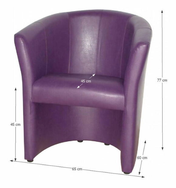 Křeslo Cuba Eko fialová