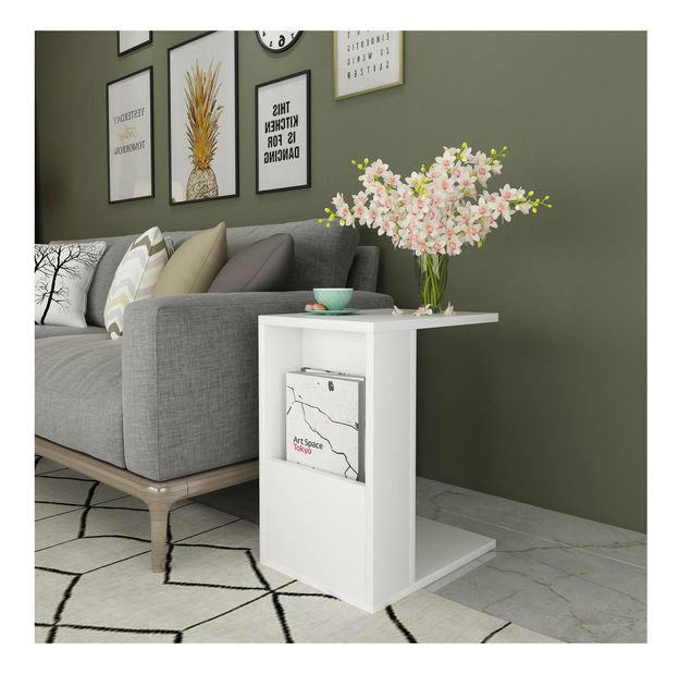 Příruční stolek Mimise (bílá)