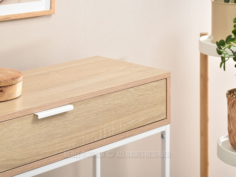 Konzolový stolek Norma M (sonoma + bílá)