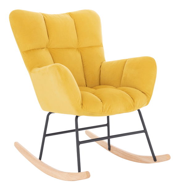 Designové houpací křeslo Kerem (žlutá)