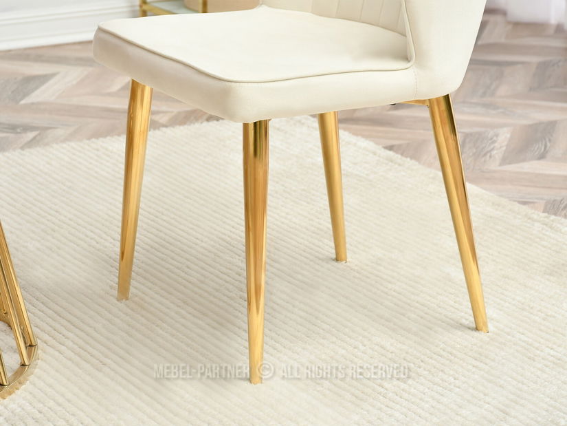 Židle Greta K (krémová + zlatá)